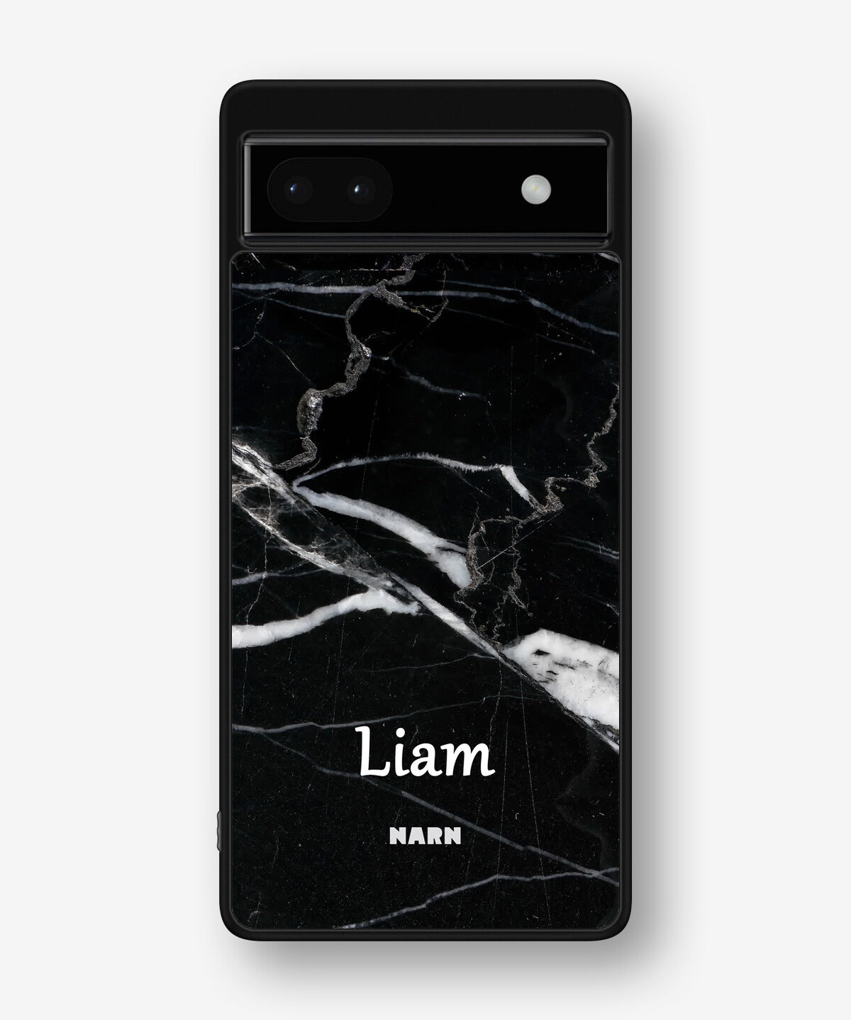 Google Pixel 6a Hard Case – Custom - Black Marble - View 1