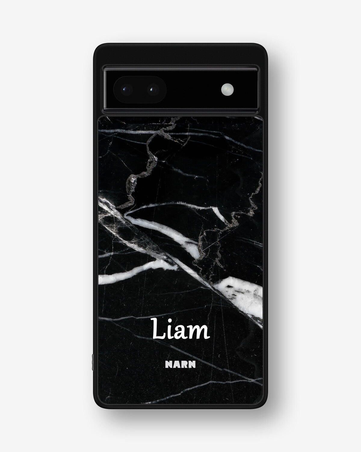 Google Pixel 6a Hard Case – Custom - Black Marble - View 1