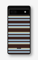 Google Pixel 6a Hard Case – Latte Lines - View 1