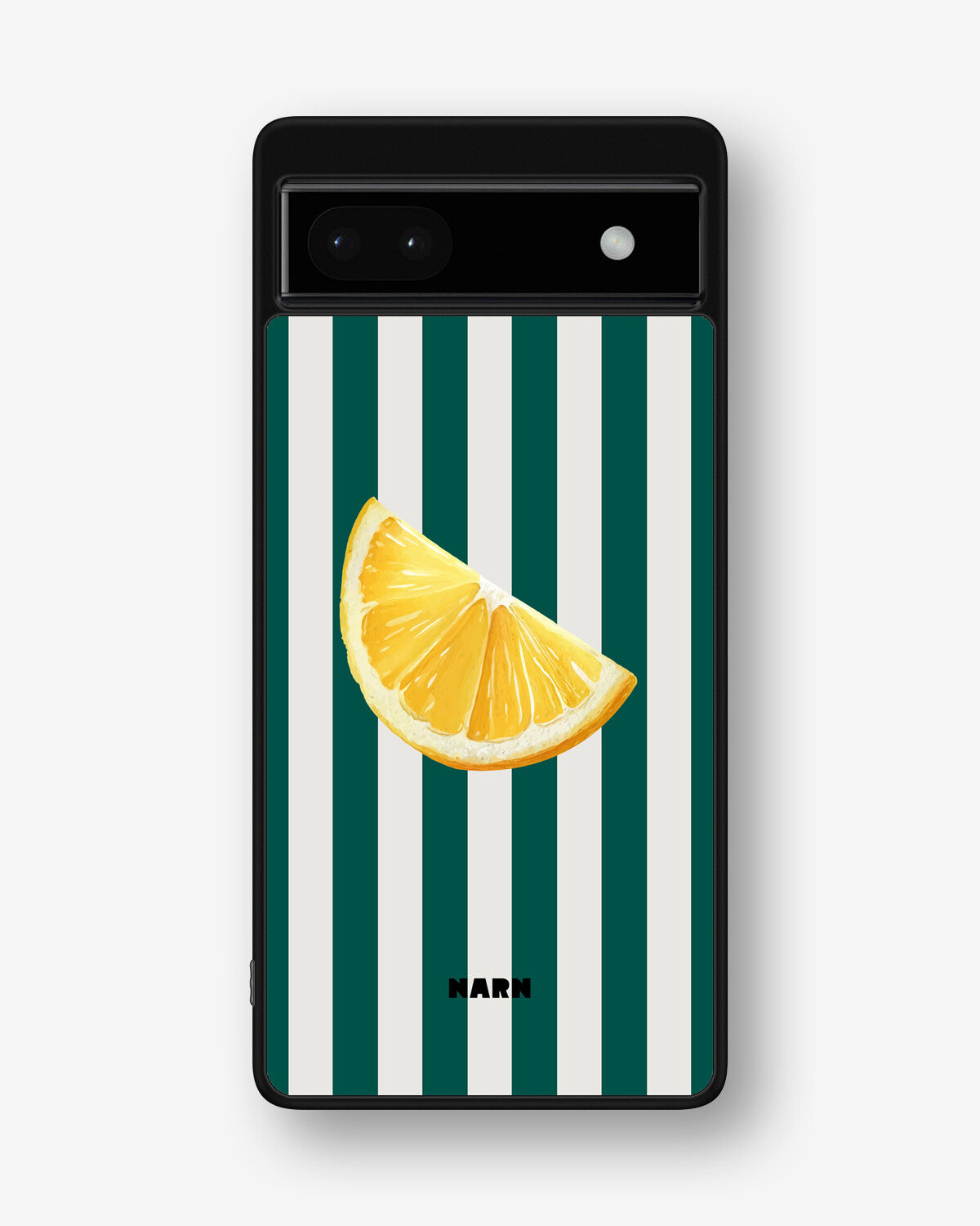 Google Pixel 6a Hard Case – Lemon Stripes - View 1