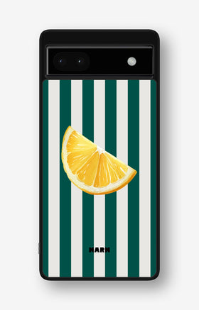 Google Pixel 6a Hard Case – Lemon Stripes - View 1