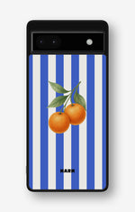 Google Pixel 6a Hard Case – Orange Stripes - View 1