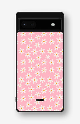 Google Pixel 6a Hard Case – Pink Daisy - View 1