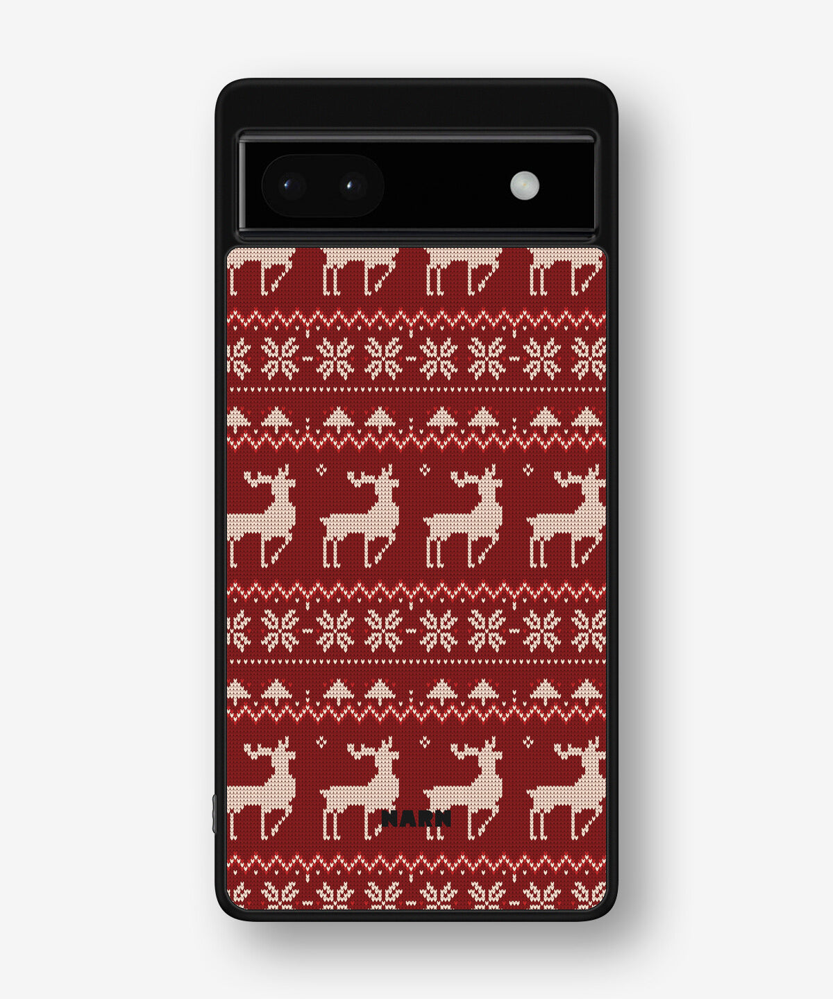 Google Pixel 6a Hard Case – Reindeer Knit - View 1