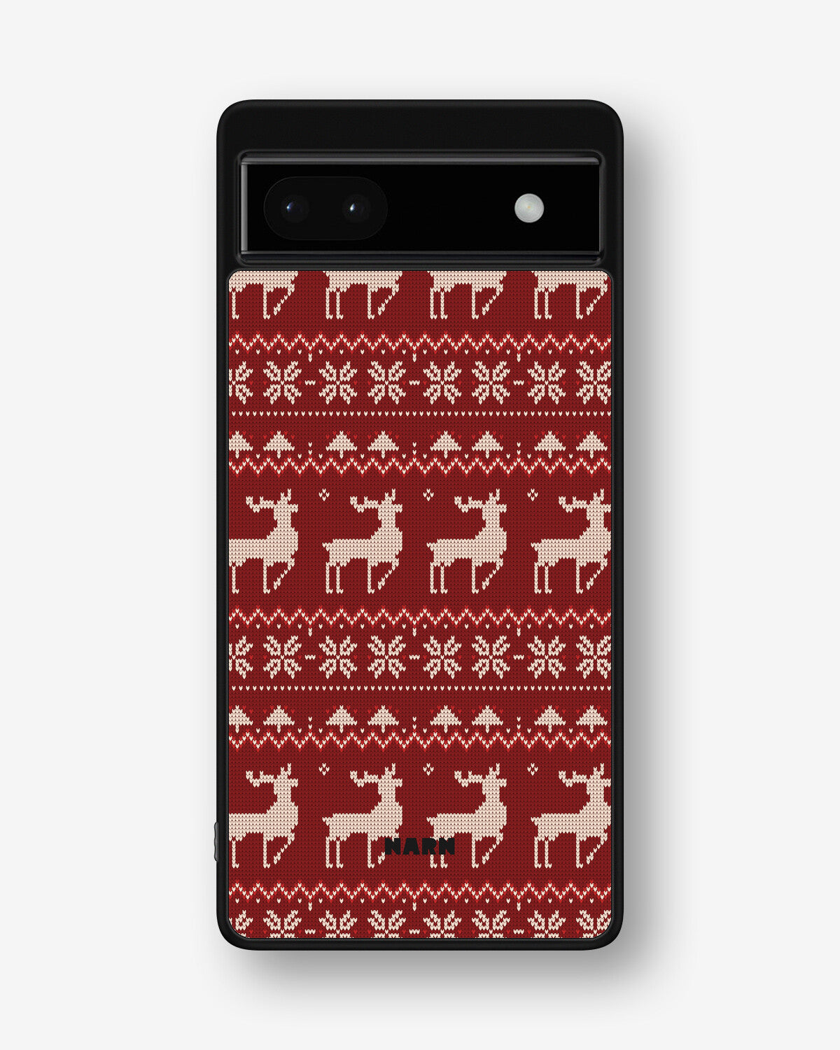 Google Pixel 6a Hard Case – Reindeer Knit - View 1