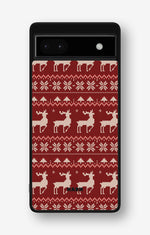 Google Pixel 6a Hard Case – Reindeer Knit - View 1