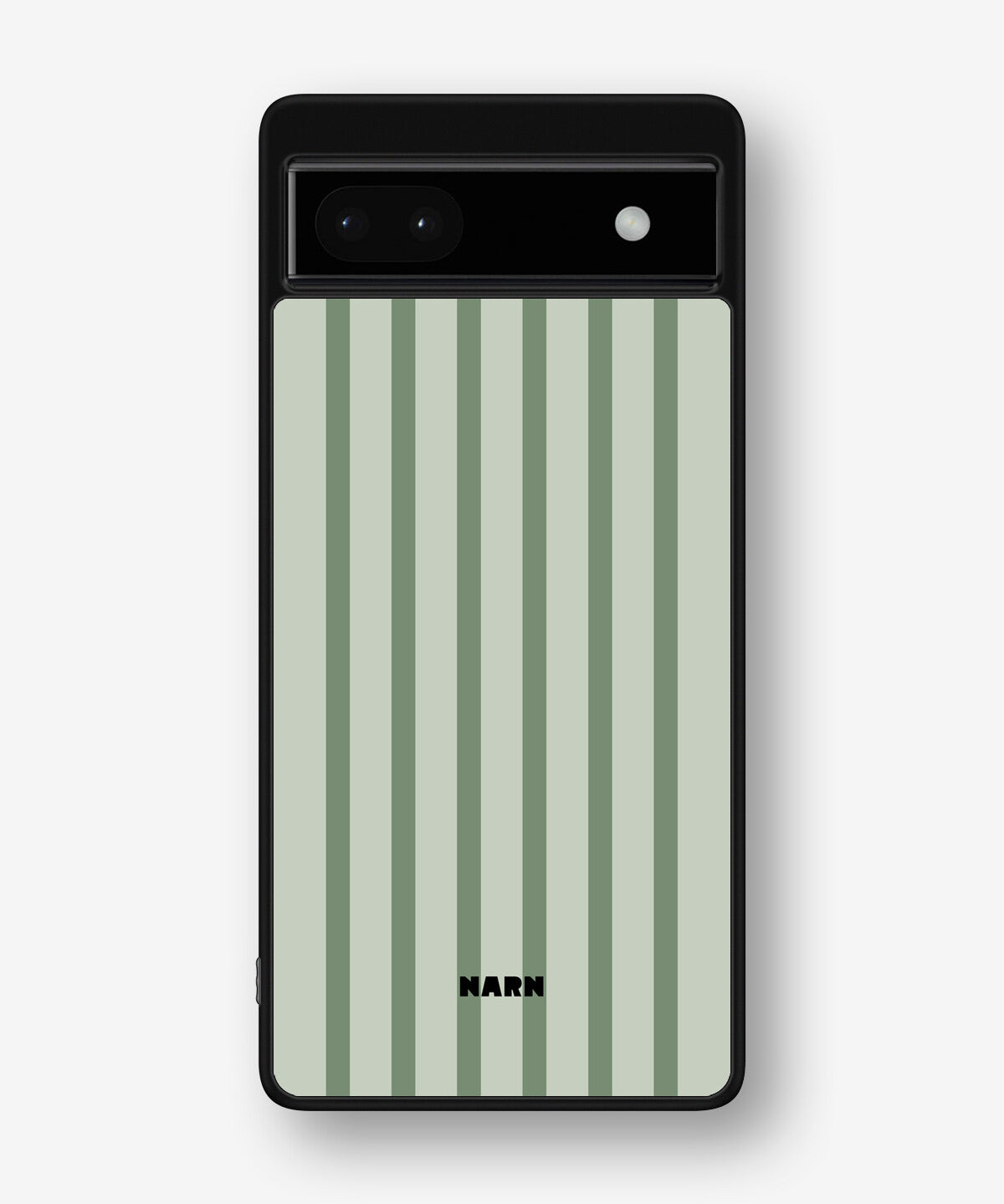Google Pixel 6a Hard Case – Sage Stripes - View 1