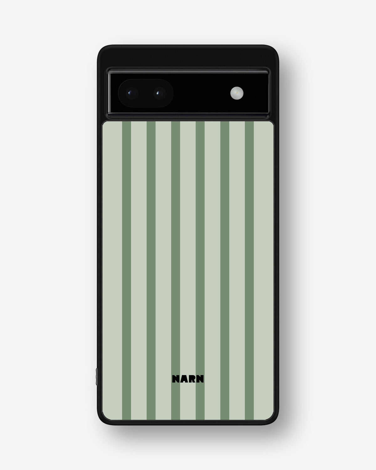 Google Pixel 6a Hard Case – Sage Stripes - View 1