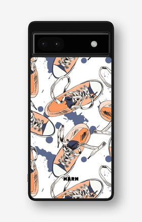 Google Pixel 6a Hard Case – Apricot Sneakers - View 1