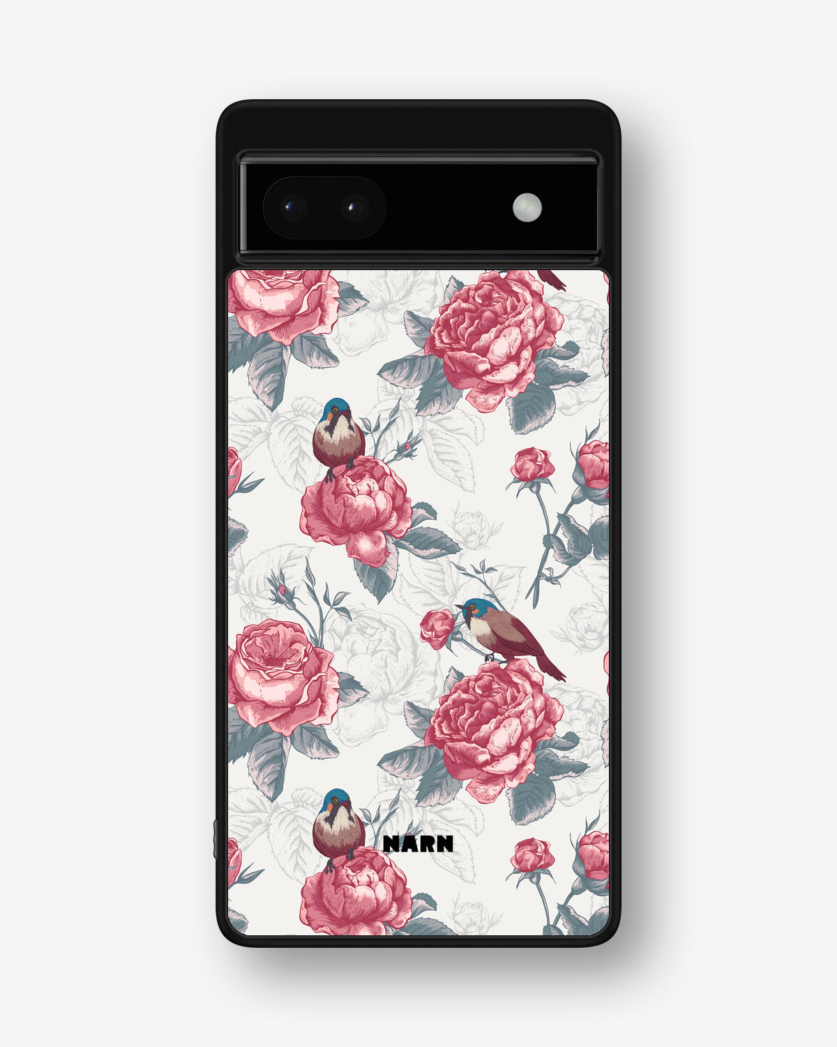 Google Pixel 6a Hard Case – Birds Among Roses - View 1