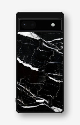 Google Pixel 6a Hard Case – Black Marble - View 1
