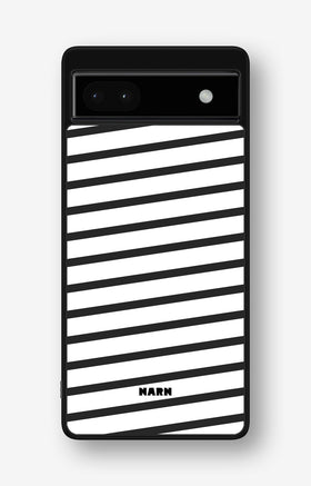 Google Pixel 6a Hard Case – Black Stripes - View 1