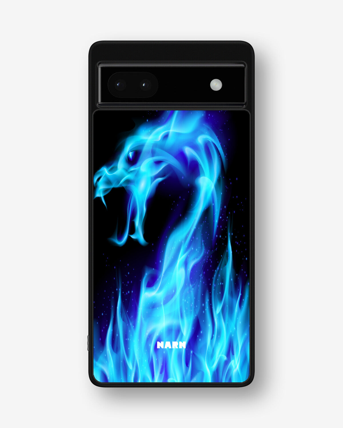 Google Pixel 6a Hard Case – Blue Flames Dragon - View 1