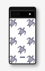 Google Pixel 6a Hard Case – Blue Turtles - View 1