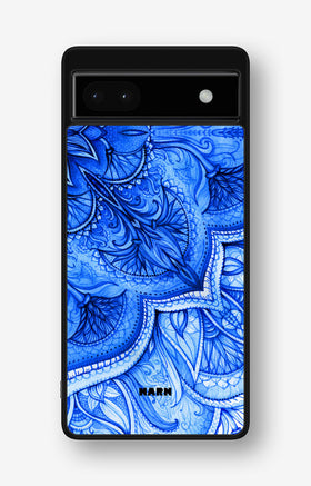 Google Pixel 6a Hard Case – Blue Vintage - View 1