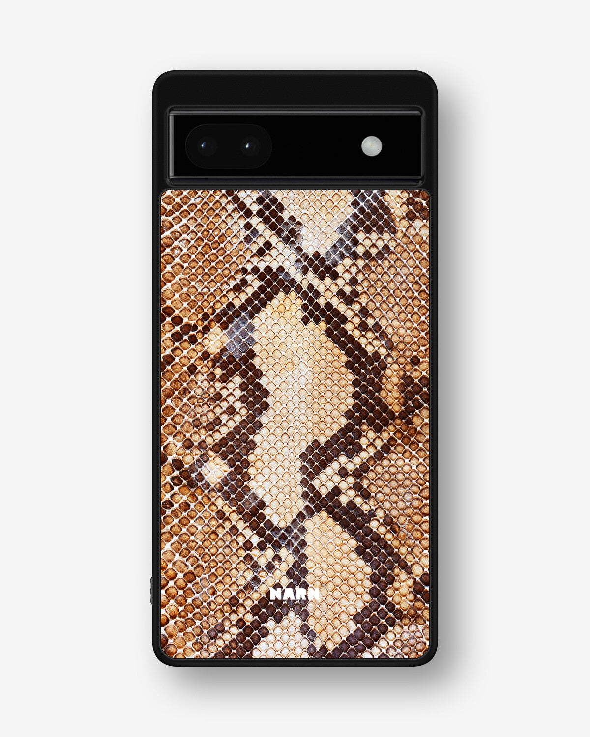 Google Pixel 6a Hard Case – Brown Snakeskin - View 1