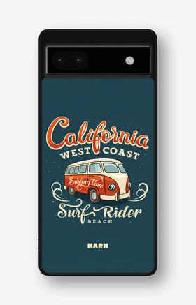 Google Pixel 6a Hard Case – California Surf - View 1