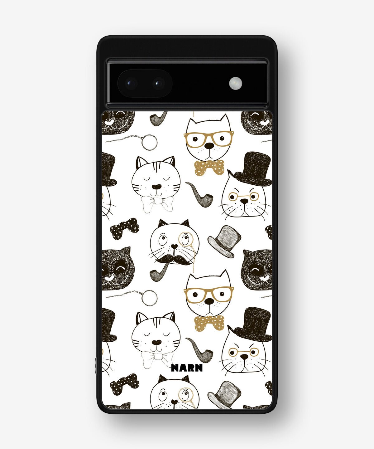 Google Pixel 6a Hard Case – Cartoon Cats - View 1