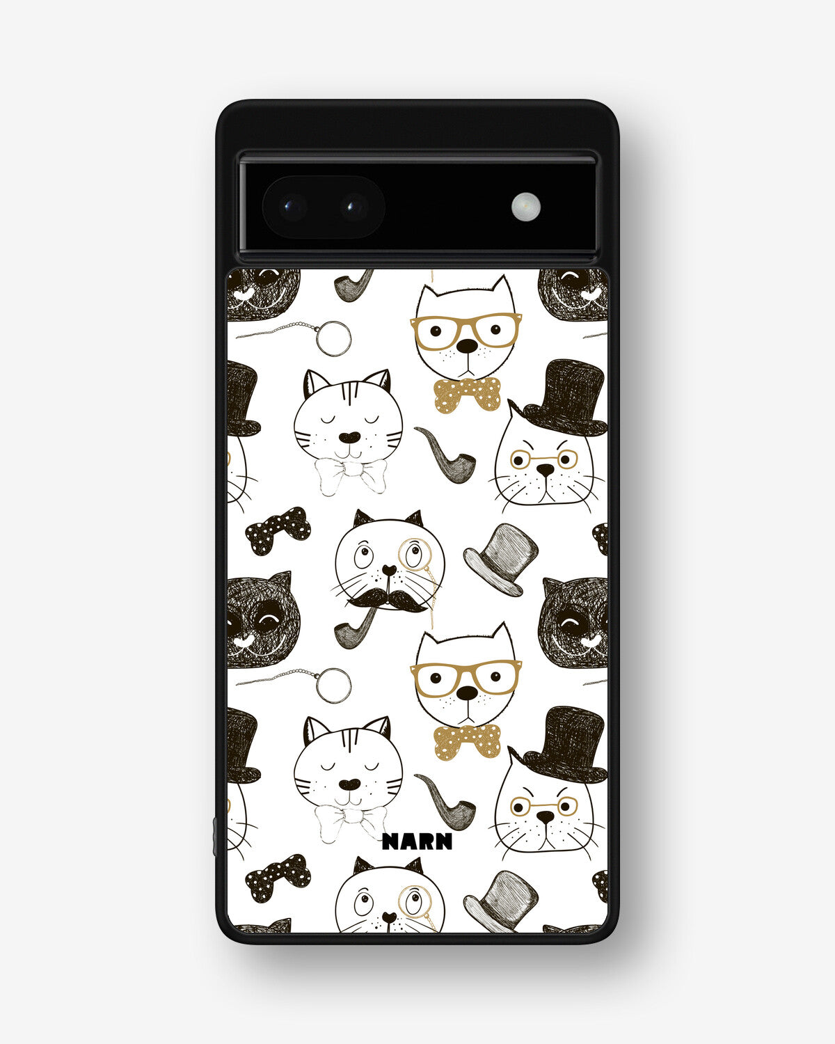 Google Pixel 6a Hard Case – Cartoon Cats - View 1