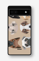 Google Pixel 6a Hard Case – Cute Dogs - View 1
