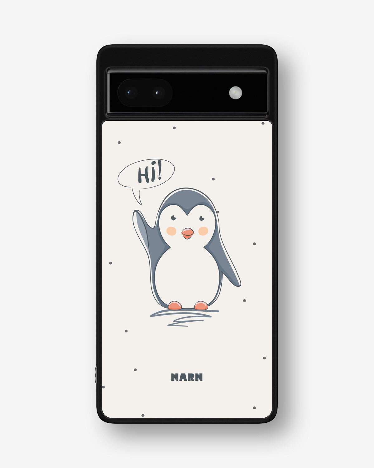 Google Pixel 6a Hard Case – Cute Penguin - View 1