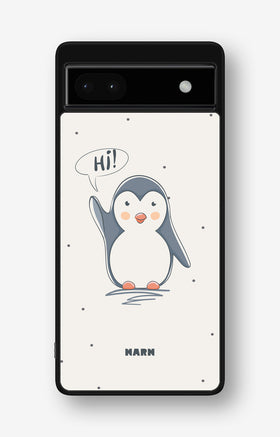 Google Pixel 6a Hard Case – Cute Penguin - View 1