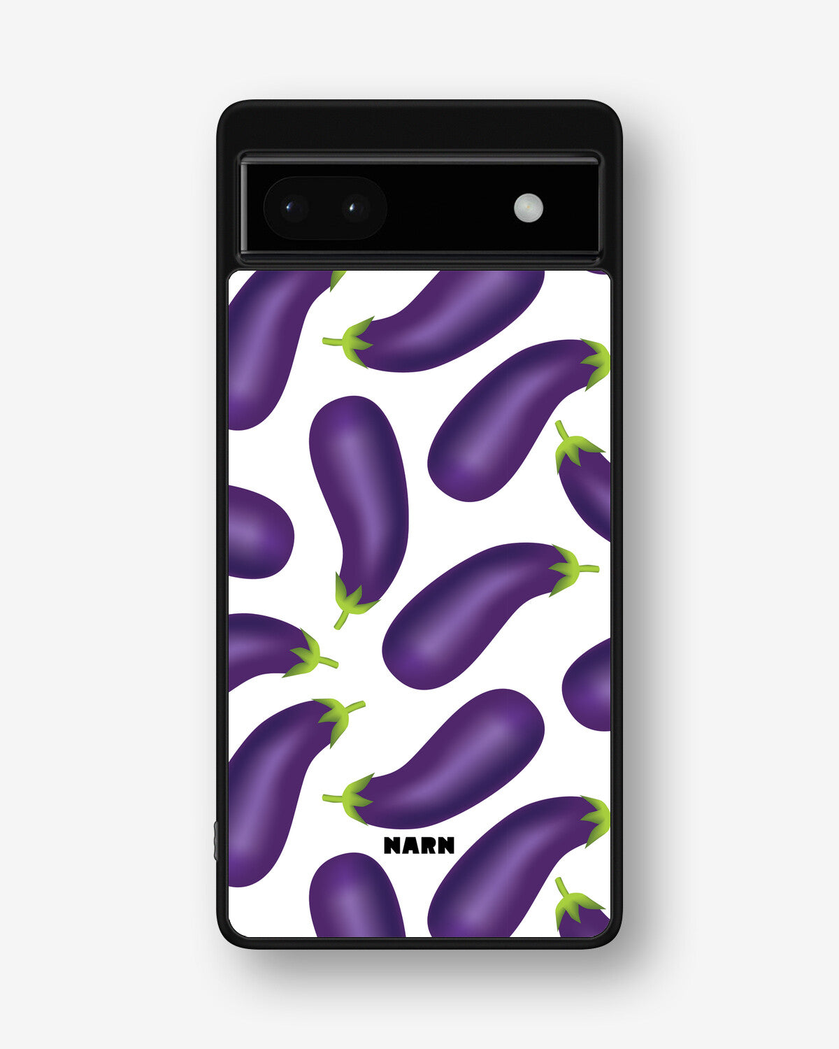 Google Pixel 6a Hard Case – Eggplant Pattern - View 1