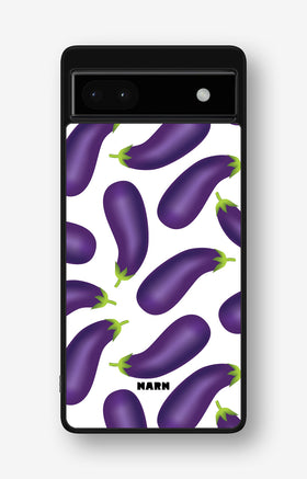 Google Pixel 6a Hard Case – Eggplant Pattern - View 1