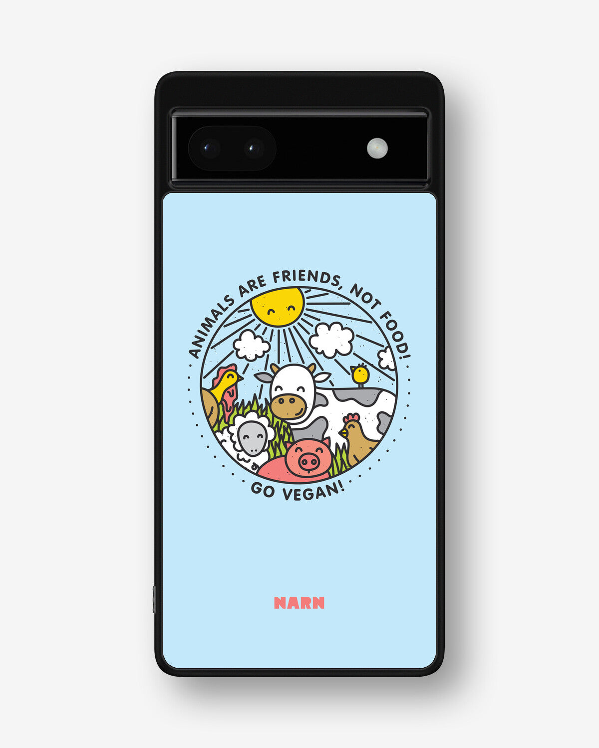 Google Pixel 6a Hard Case – Friends, Not Food - View 1
