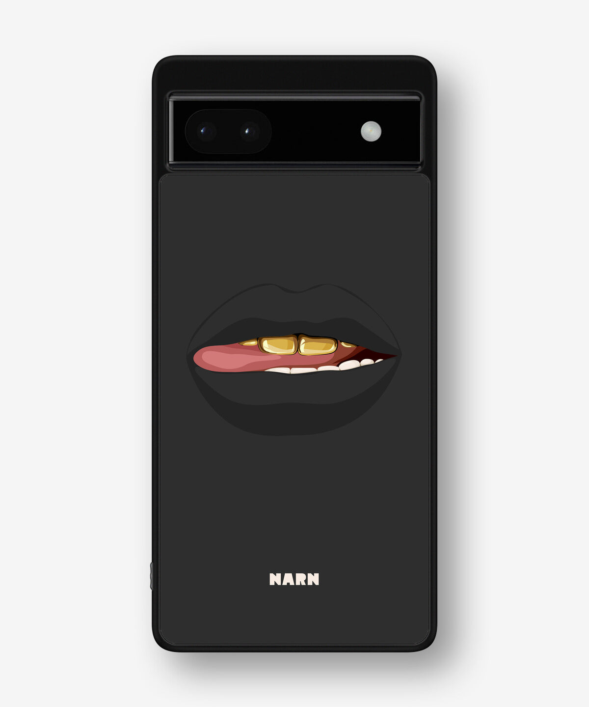 Google Pixel 6a Hard Case – Golden Lips - View 1