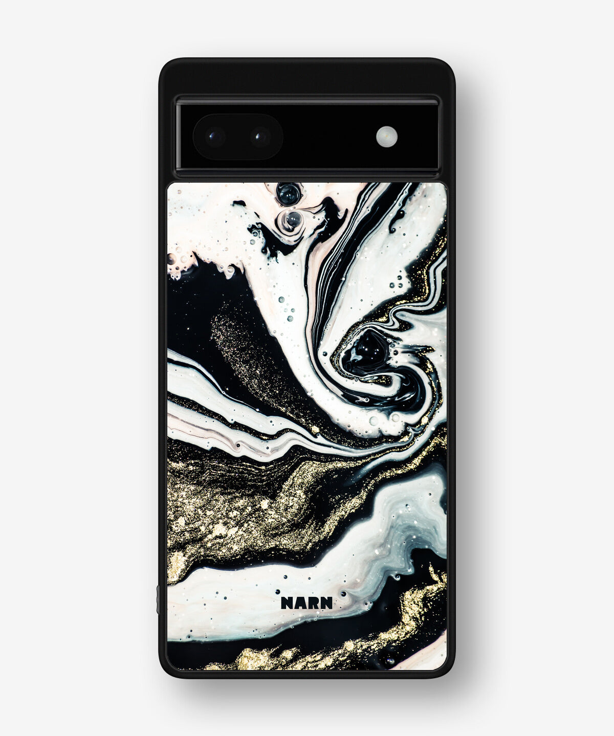 Google Pixel 6a Hard Case – Golden Swirl - View 1
