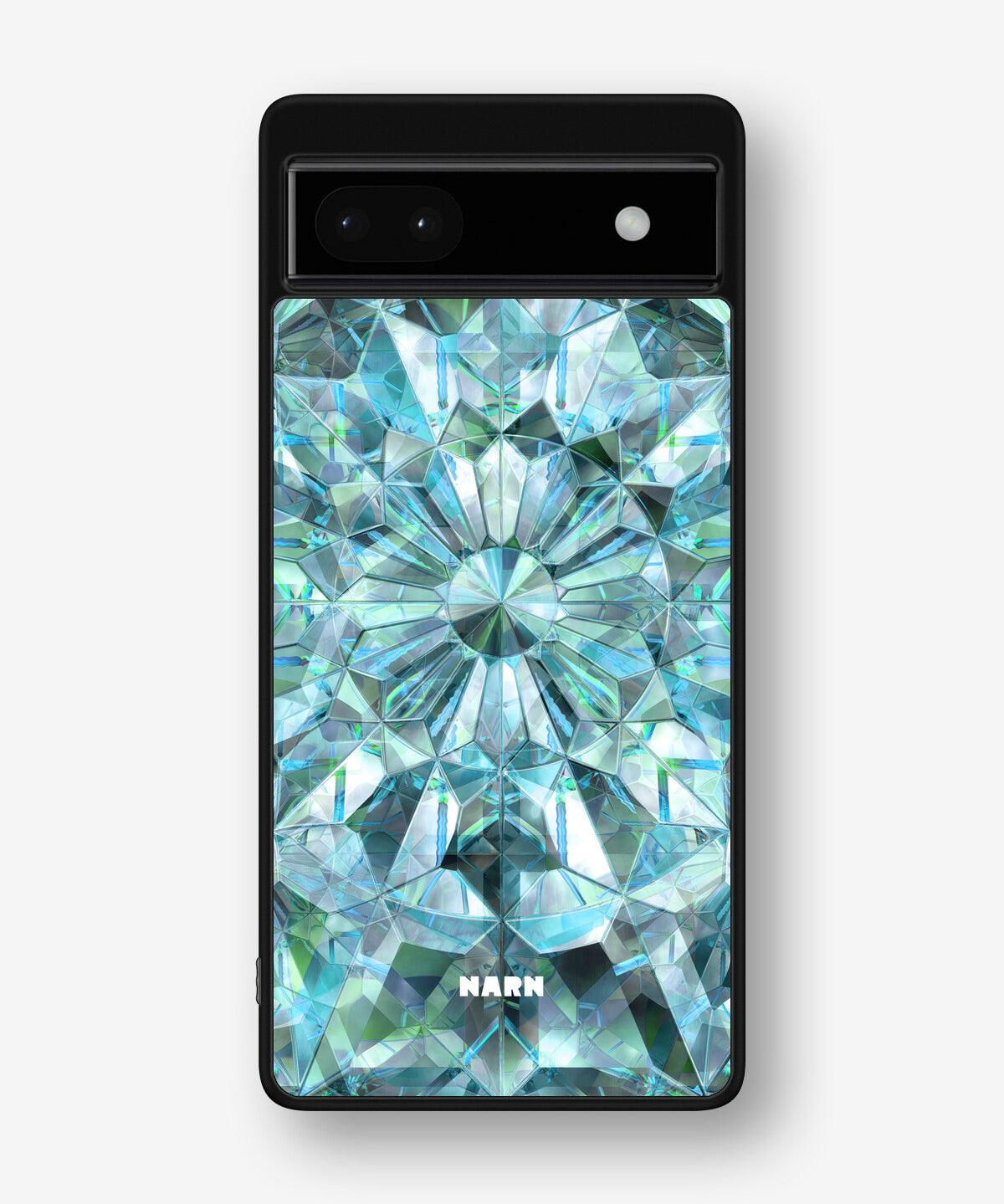 Google Pixel 6a Hard Case – Green Crystals - View 1