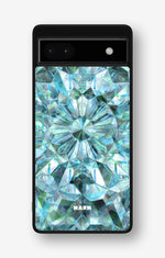 Google Pixel 6a Hard Case – Green Crystals - View 1