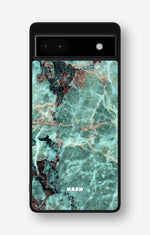 Google Pixel 6a Hard Case – Green Marble - View 1