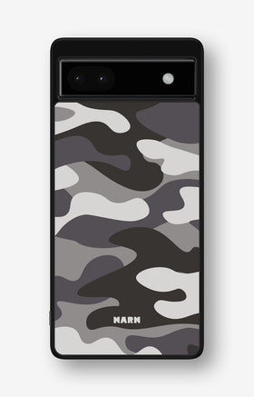 Google Pixel 6a Hard Case – Grey Camo - View 1