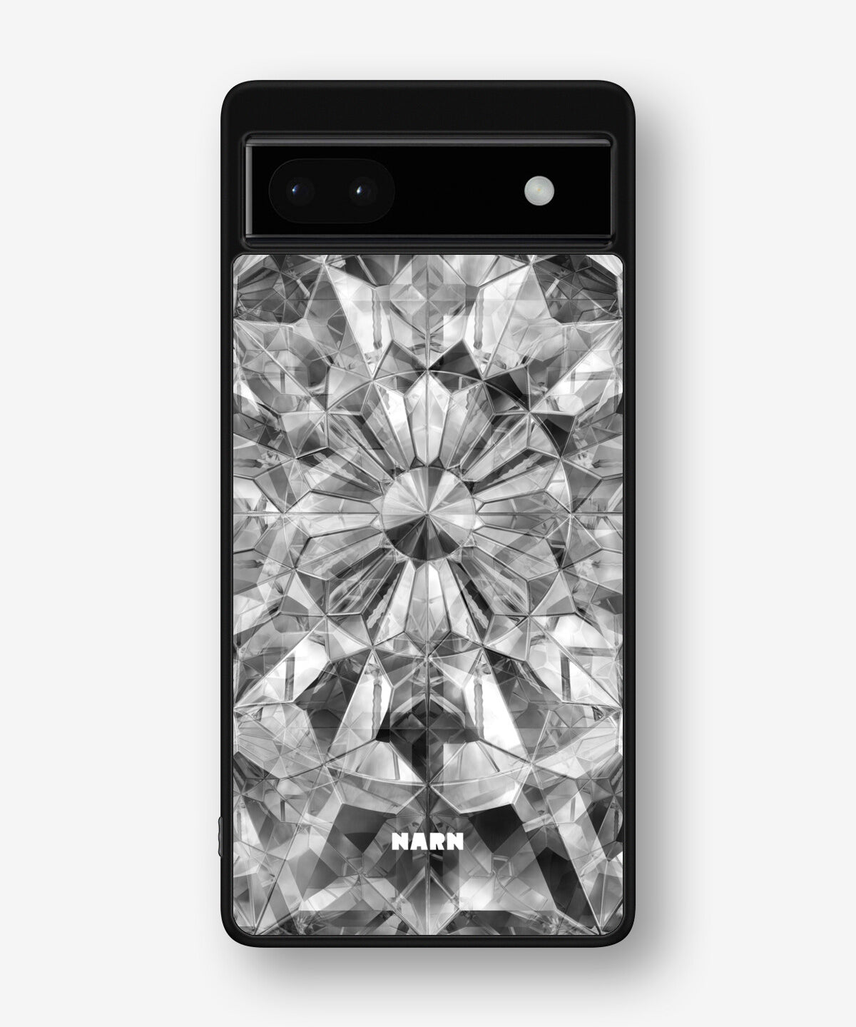 Google Pixel 6a Hard Case – Grey Crystals - View 1