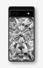 Google Pixel 6a Hard Case – Grey Crystals - View 1