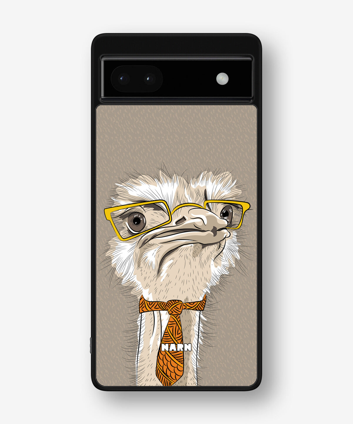 Google Pixel 6a Hard Case – Hipster Ostrich - View 1