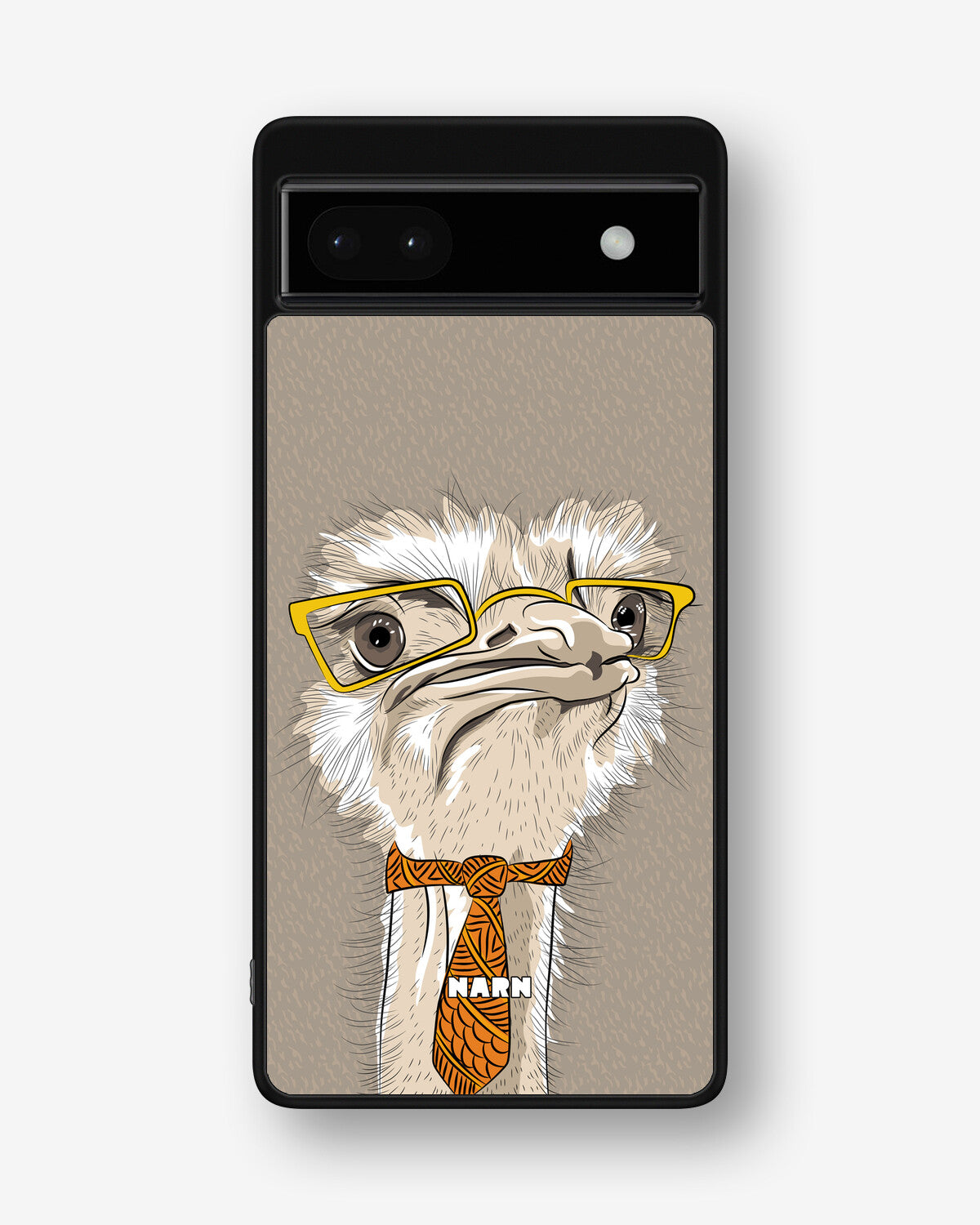 Google Pixel 6a Hard Case – Hipster Ostrich - View 1