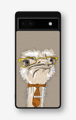 Google Pixel 6a Hard Case – Hipster Ostrich - View 1