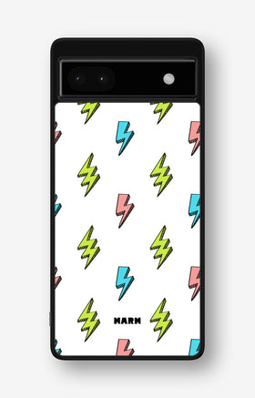 Google Pixel 6a Hard Case – Lightning Bolts - View 1