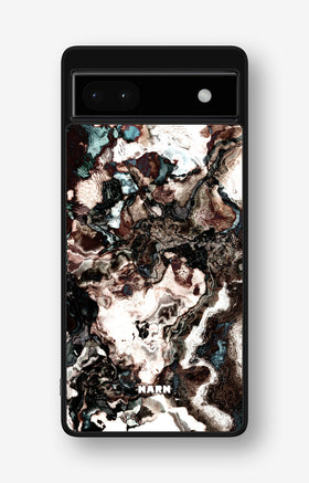 Google Pixel 6a Hard Case – Marble Brown - View 1