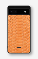 Google Pixel 6a Hard Case – Orange Snake - View 1