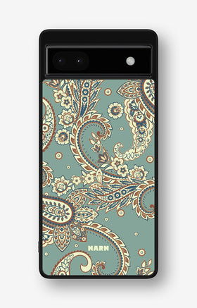 Google Pixel 6a Hard Case – Paisley Green - View 1
