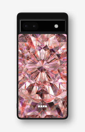 Google Pixel 6a Hard Case – Pink Crystals - View 1