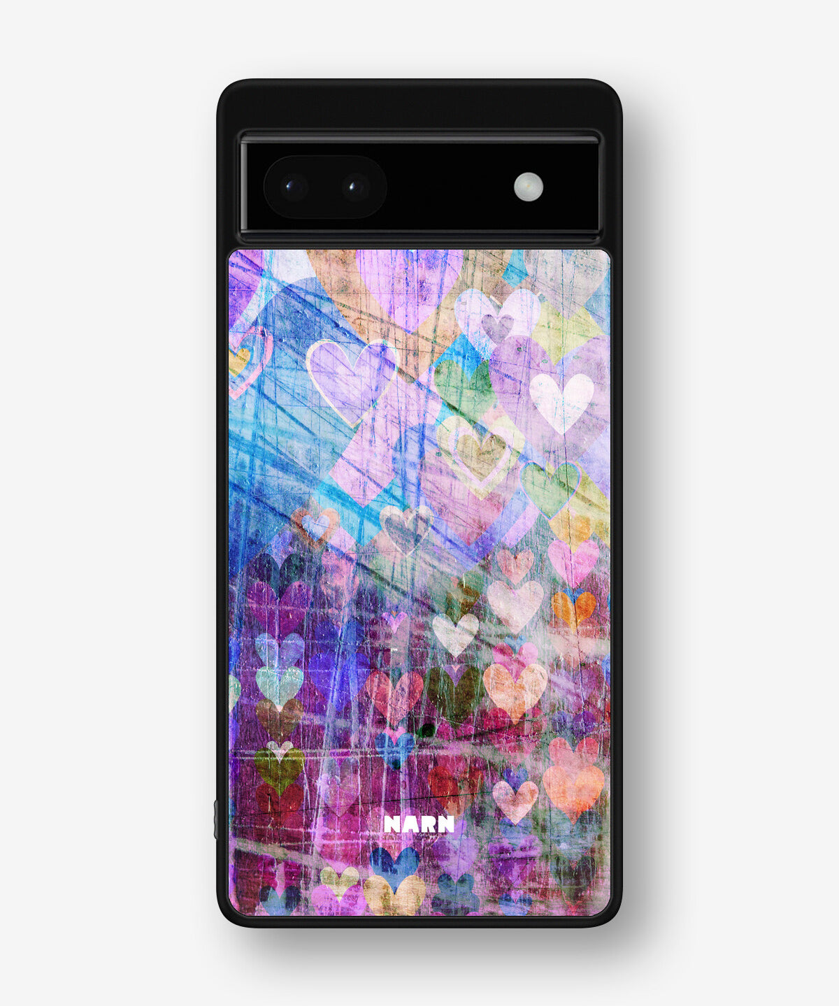 Google Pixel 6a Hard Case – Purple Hearts - View 1