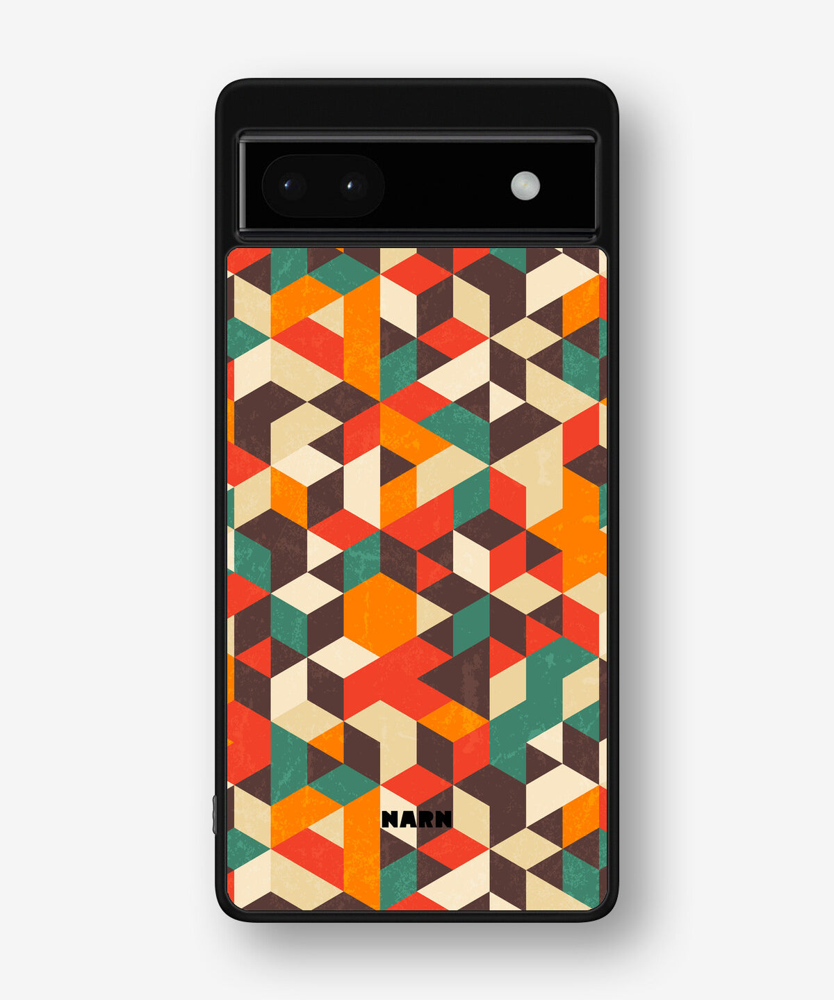 Google Pixel 6a Hard Case – Retro Geometric - View 1