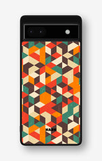 Google Pixel 6a Hard Case – Retro Geometric - View 1