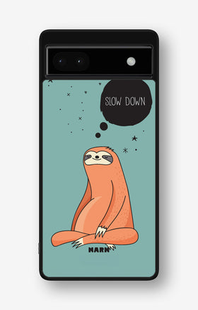 Google Pixel 6a Hard Case – Slow Down Sloth - View 1