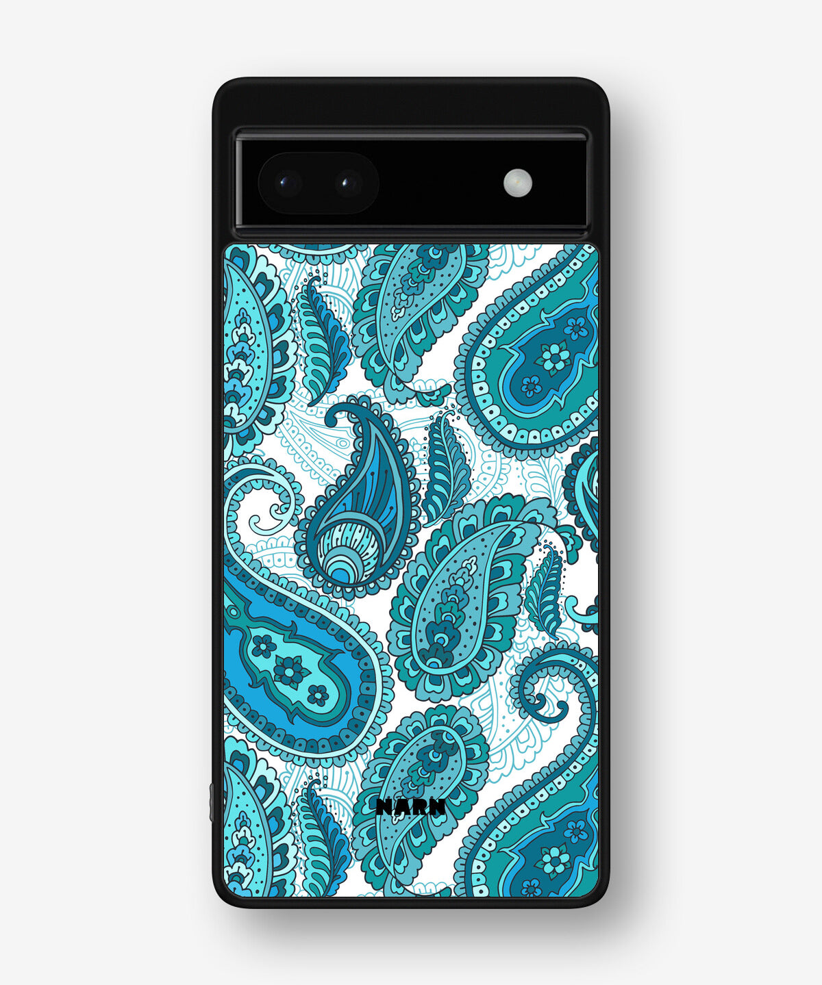 Google Pixel 6a Hard Case – Turquoise Paisley - View 1